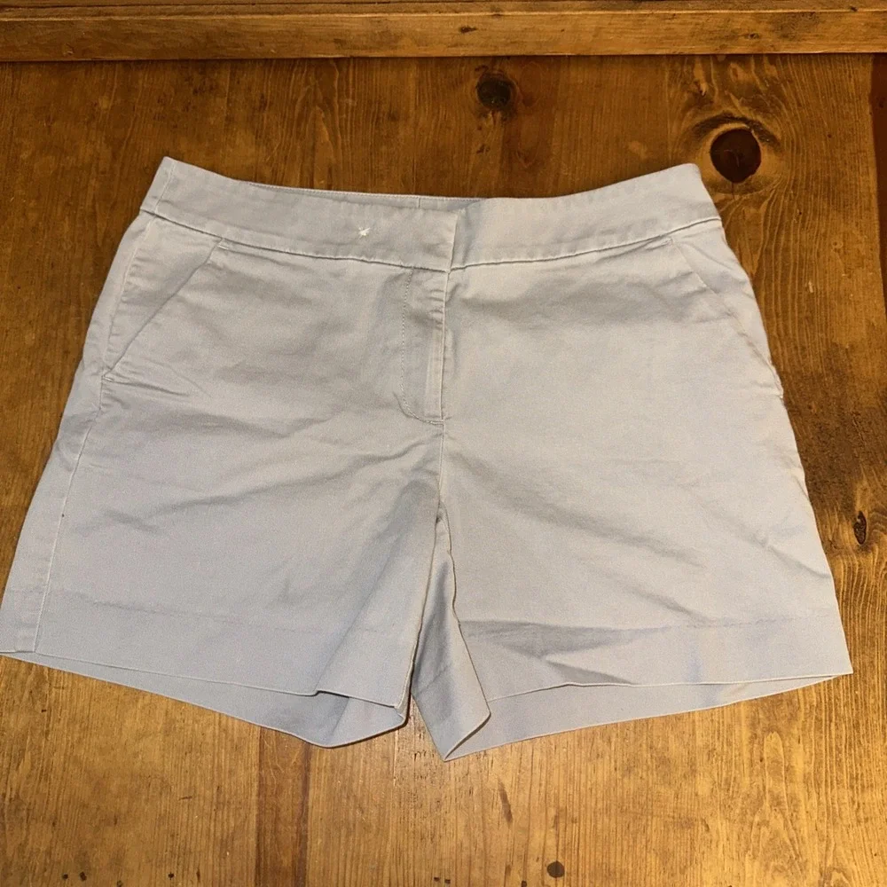 LOFT Womens Chino Shorts The Riviera Size 6 Gray Cotton